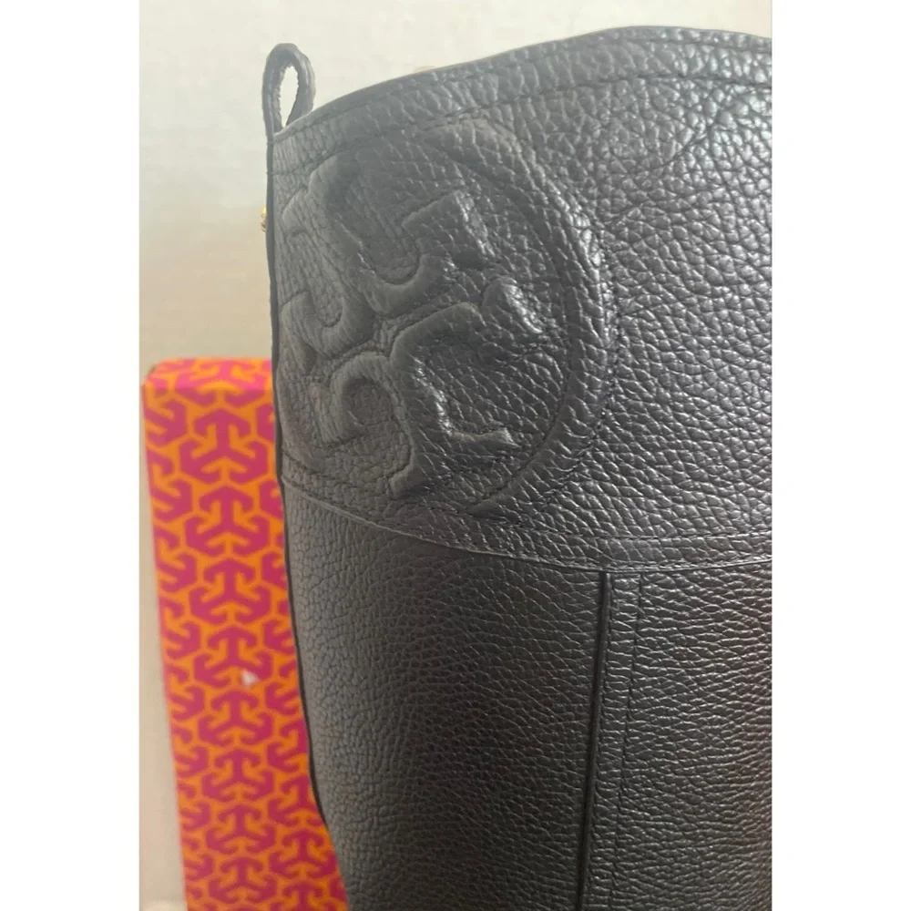 Tory Burch Marlene  Black Leather Riding Boots Women's SZ 9.5 M Knee-High Boots - Picture 8 of 15